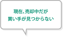 現在、売却中だが買い手が見つからない